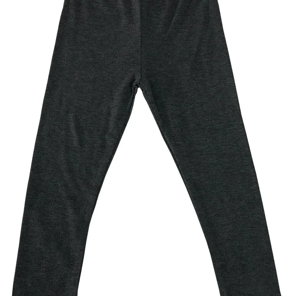 4 Pairs Little Girls Solid Comfort Stretch Soft Active Leggings Pant Black Grey